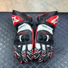 [Alpinestars][중고] 알파인스타 롱 장갑 GP PRO R3 GLOVES - BLACK WHITE BRIGHT RED(M)